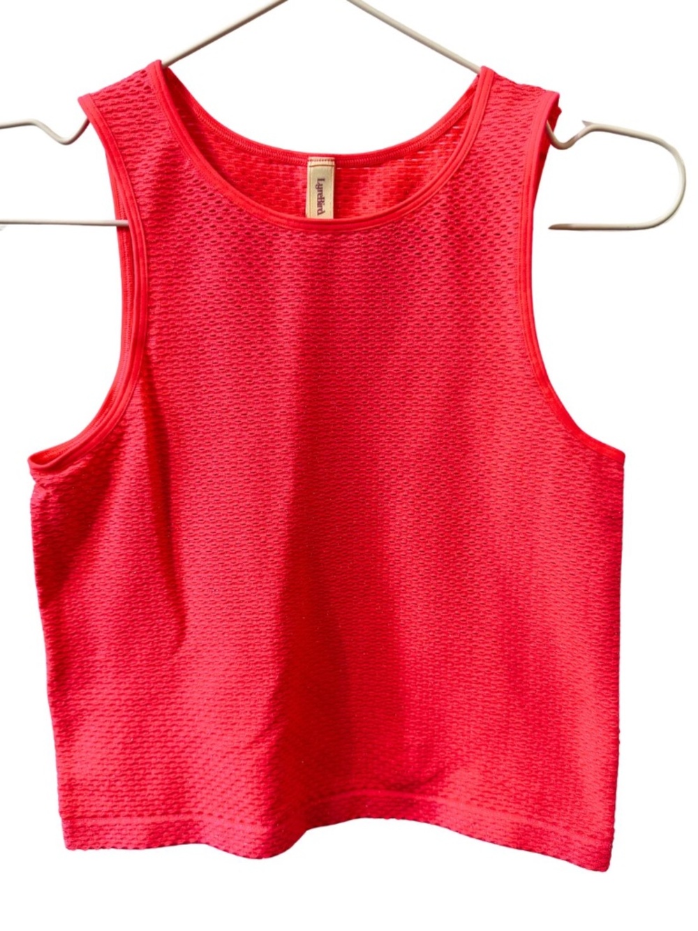 Anthropologie Lyrebird - Magenta with Shimmer/ Shiny Athletic Tank